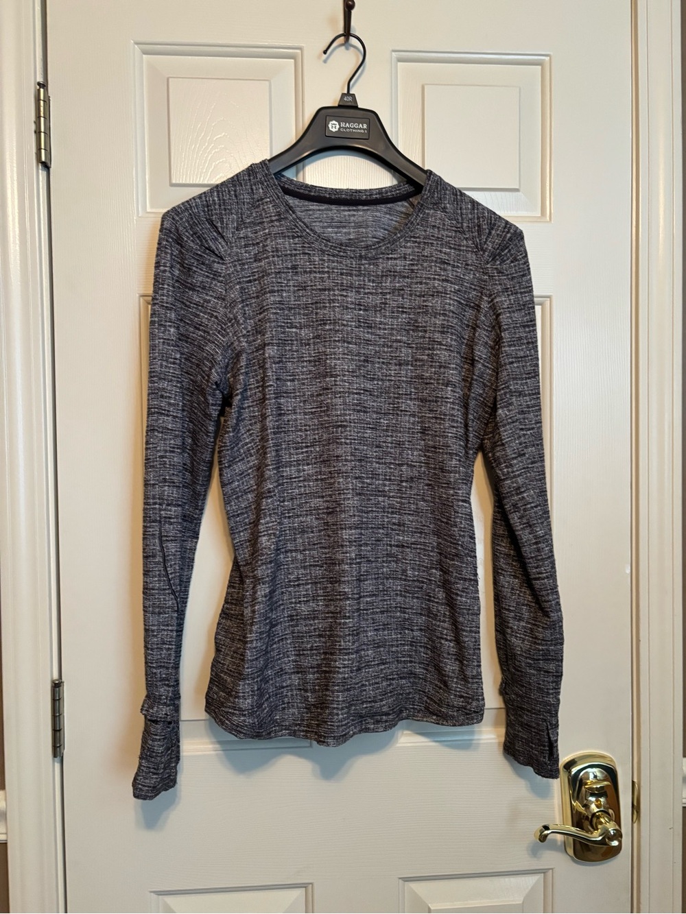 lululemon athletica Heathered Charcoal Long Sleeve Crew